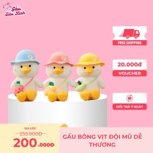 Gấu Bông Vịt Đội Mũ Dễ Thương