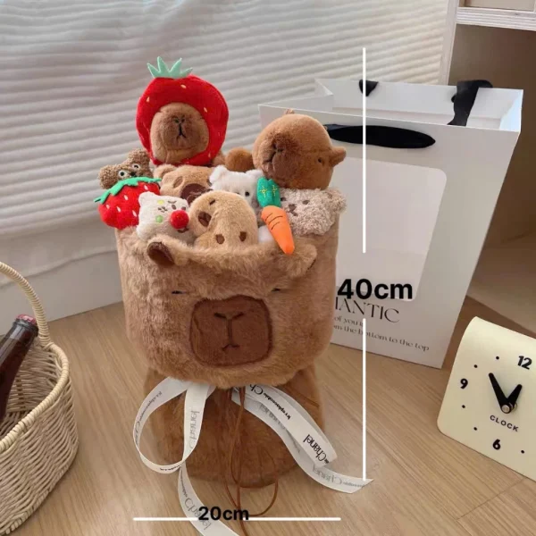 bó hoa gấu capybara dài 40cm